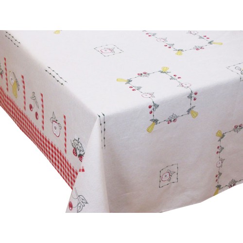 Printed Square Tablecloth for Kitchen 140Χ140 -2971-1