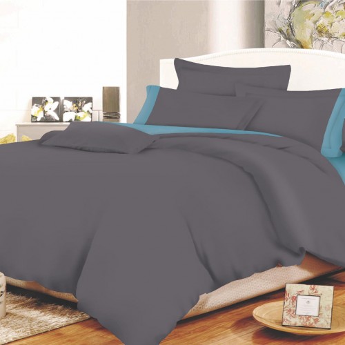 Sheet Set KOMVOS Cotton Line Anthraces - Dolphin Blue Monochrome with Bandage Single 160x240