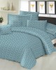 Σετ Σεντόνια ΚΟΜΒΟΣ Cotton Line Printed Fern Petrol Διπλα 200x240