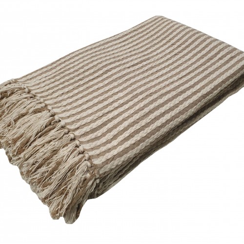 Throw Woven KOMBOS Indian Cotton 4TH Natural - Beige 180x350