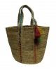 Beach bag KOMBOS 50% Jute - 50% Cotton Natural 40x50 - Design 2