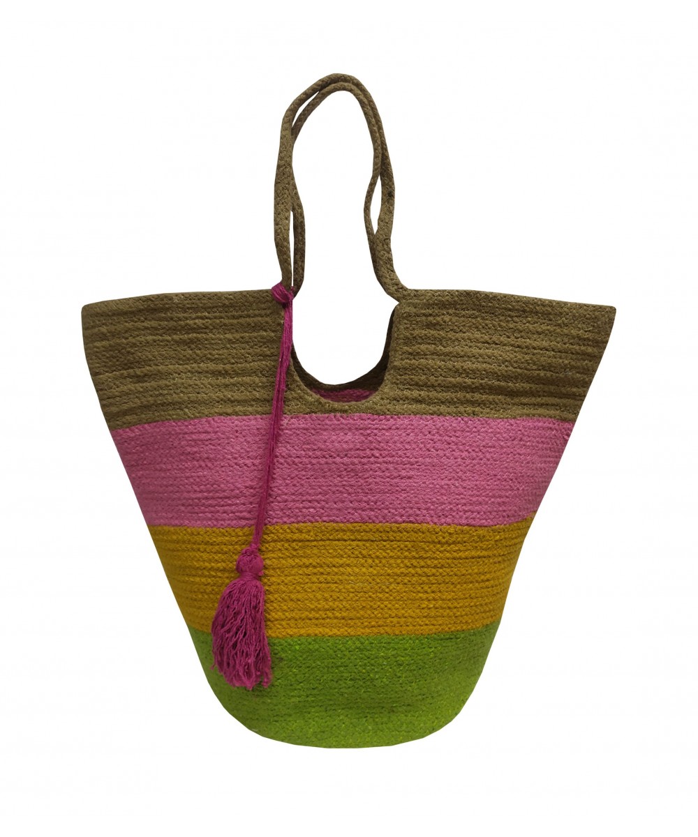 Beach bag KOMBOS 100% Cotton Multicolor 40x50 - Design 6