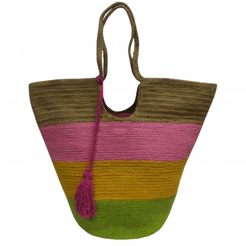 Beach bag KOMBOS 100% Cotton Multicolor 40x50 - Design 6