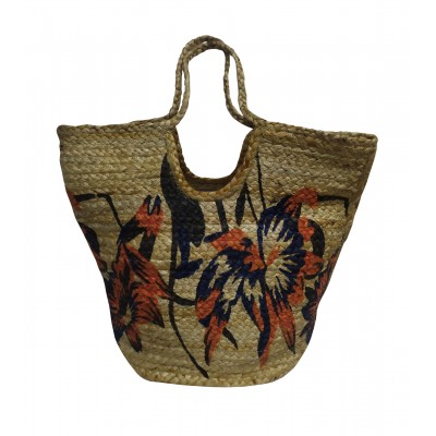 KOMBOS Beach Bag 100% Jute Multicolor 40x50 - Design 9