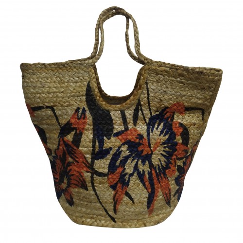 KOMBOS Beach Bag 100% Jute Multicolor 40x50 - Design 9