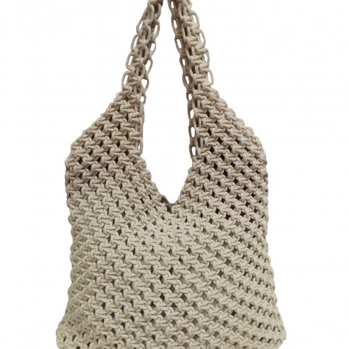 KNOT Macrame bag 100% Cotton Natural Plain 40x35