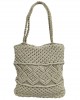 KNOT Macrame bag 100% Cotton Natural with zip 40x35