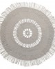 Macrame rug KOMBOS Round 100% Cotton Natural Φ150