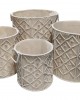 Macrame Baskets Set 4pcs KNOT 100% Cotton Natural (40.64x40.64) (35.56x35.56) (30.48x30.48) (25.40x25.40)