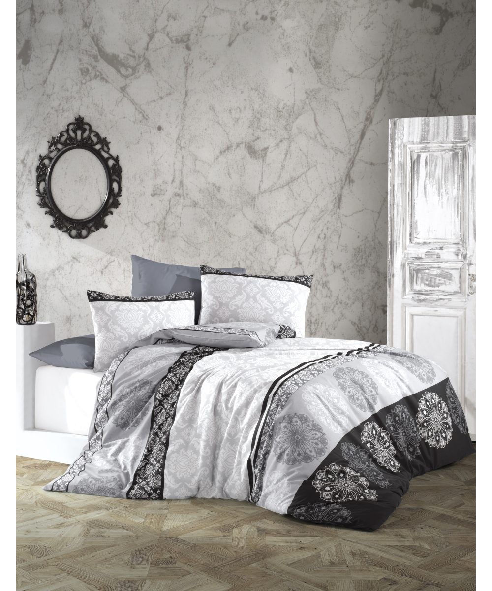 PRINTED SHEETS SET 3 pcs Phaedra 321 160X240 Grey-Black Cott/Pol 70/30