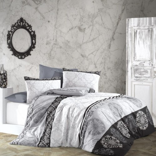 PRINTED SHEETS SET 3 pcs Phaedra 321 160X240 Grey-Black Cott/Pol 70/30