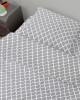 PRINTED SHEETS SET 4 pcs Windows 135 240X270 Gray Cotton 100%