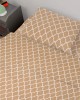 PRINTED SHEETS SET 4 pcs Windows 150 240X270 Beige Cotton 100%