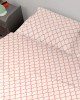 PRINTED SHEETS SET 2 pcs Windows 161 160X240 White-Coral Cotton 100%