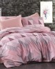 PRINTED SHEETS SET 3 pcs Geometrical 331 220X240 Pink-Salmon Flannel cotton 100%