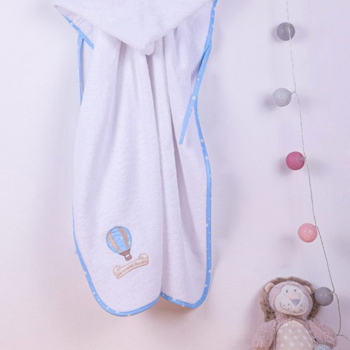 ΚΑΠΑ bebe ΑΕΡΟΣΤΑΤΟ 03 75X85 ΛΕΥΚΟ/ΣΙΕΛ Cotton 100% 