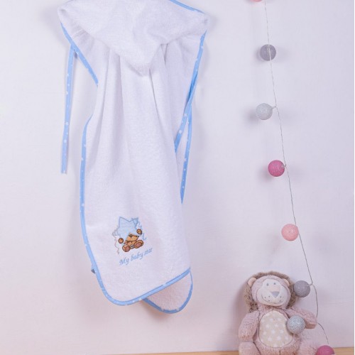 ΚΑΠΑ bebe ΑΣΤΕΡΙ 127 75X85 ΛΕΥΚΟ/ΣΙΕΛ Cotton 100% 