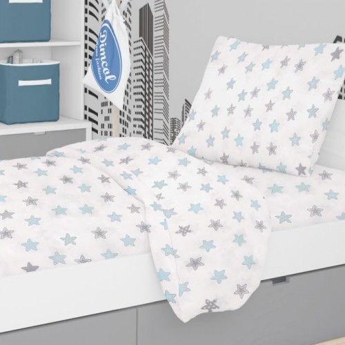 ΠΑΠΛΩΜΑΤΟΘΗΚΗ ΕΜΠΡΙΜΕ kids Star 104 160Χ240 Sky blue Cotton 100% 