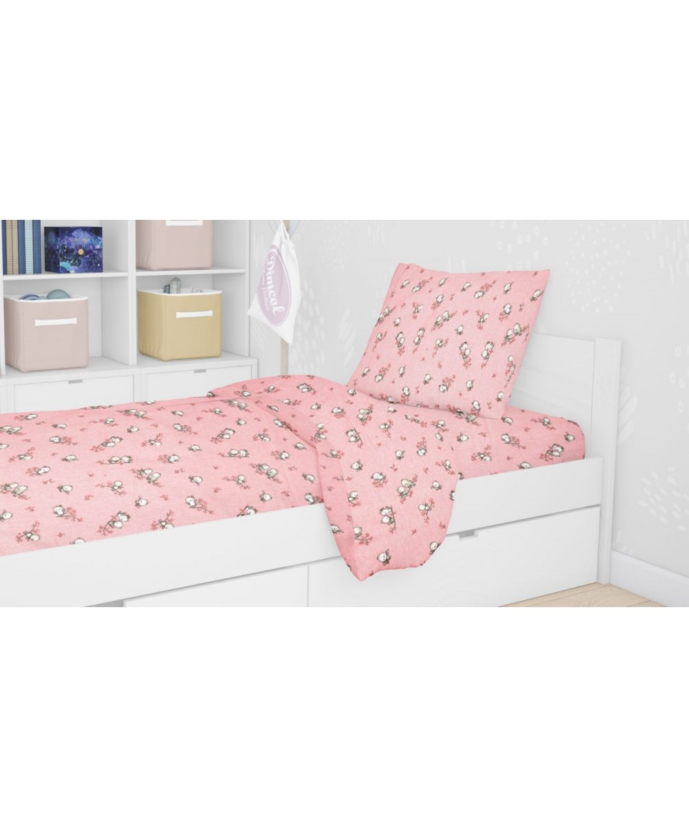 ΠΑΠΛΩΜΑΤΟΘΗΚΗ ΕΜΠΡΙΜΕ kids Birds 15 160Χ240 Pink Flannel cotton 100% 