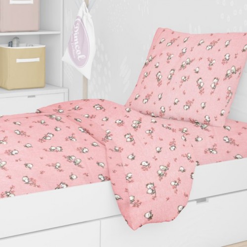 ΠΑΠΛΩΜΑΤΟΘΗΚΗ ΕΜΠΡΙΜΕ kids Birds 15 160Χ240 Pink Flannel cotton 100% 