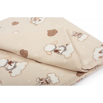 ΠΑΠΛΩΜΑΤΟΘΗΚΗ ΕΜΠΡΙΜΕ kids Προβατάκι 07 160Χ240 Beige Flannel cotton 100% 