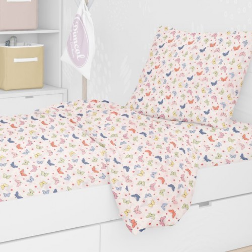 ΣΕΝΤΟΝΙΑ ΕΜΠΡΙΜΕ ΣΕΤ 2 τεμ kids Butterfly 49 160Χ240 Rotary Print Cotton 100% 