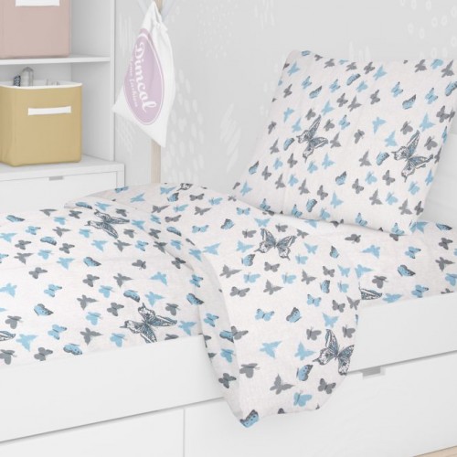 ΣΕΝΤΟΝΙΑ ΕΜΠΡΙΜΕ ΣΕΤ 2 τεμ kids Butterfly 56 160Χ240 Sky blue Cotton 100% 