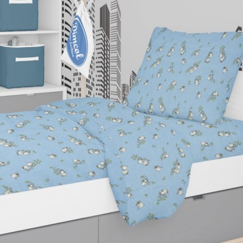 ΣΕΝΤΟΝΙΑ ΕΜΠΡΙΜΕ ΣΕΤ 3 τεμ kids Birds 14 160Χ240 Sky blue Flannel cotton 100% 