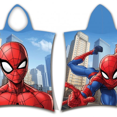 BEACH PONCHO DISNEY SPIDERMAN 10 50X115 Digital Print Cotton 100% 