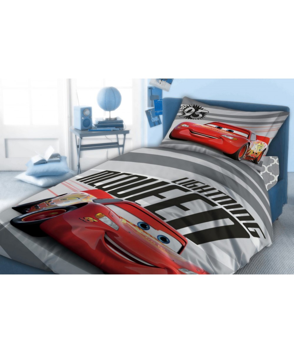 DUVET COVER SET 2 pcs Disney CARS 870 160X240 Digital Print Cotton 100%