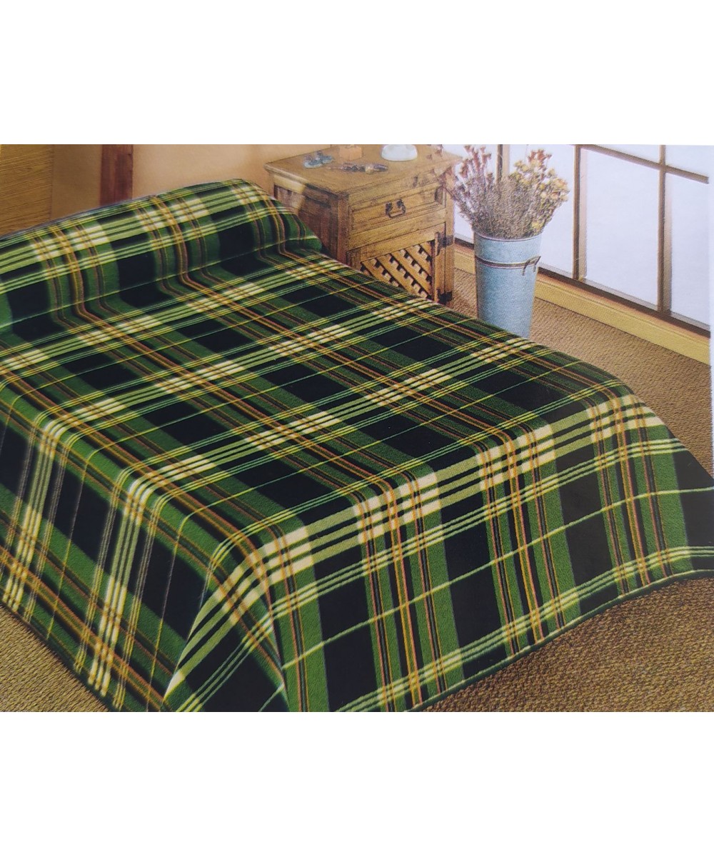 SPANISH BLANKET PADUANA 220X240 Green Acrylic 85% / Poly 15%