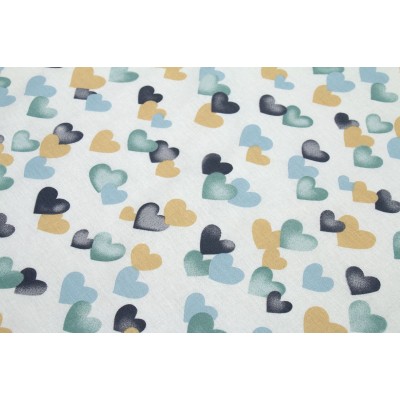 ΠΑΝΑ ΧΑΣΕΣ bebe Hearts 11 80X80 Grey-Green Cotton 100% 