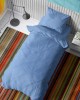 DUVET COVER Solid 498 160X240 Sky blue Cotton 100%