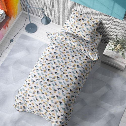 DUVET COVER kids Hearts 11 160X240 Grey-Green Cotton 100% 