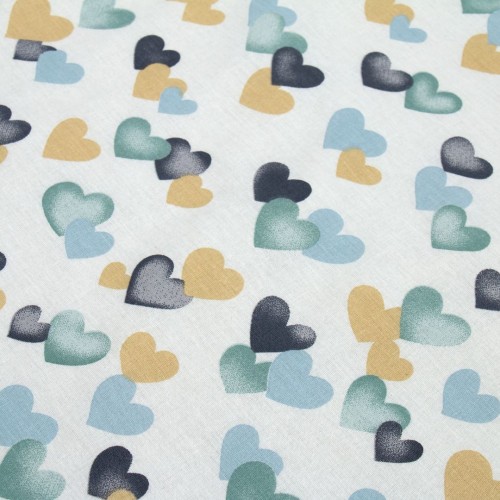 ΣΕΝΤΟΝΑΚΙ ΛΙΚΝΟΥ bebe Hearts 11 80Χ110 Grey-Green Cotton 100% 