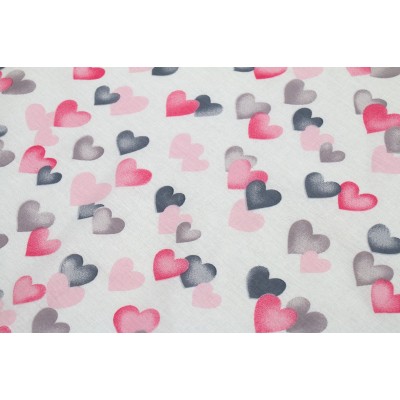 ΣΕΝΤΟΝΑΚΙ ΛΙΚΝΟΥ bebe Hearts 12 80X110 Grey-Pink Cotton 100% 