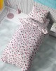 PRINTED SHEETS SET 2 pcs kids Hearts 12 160X240 Grey-Pink Cotton 100%