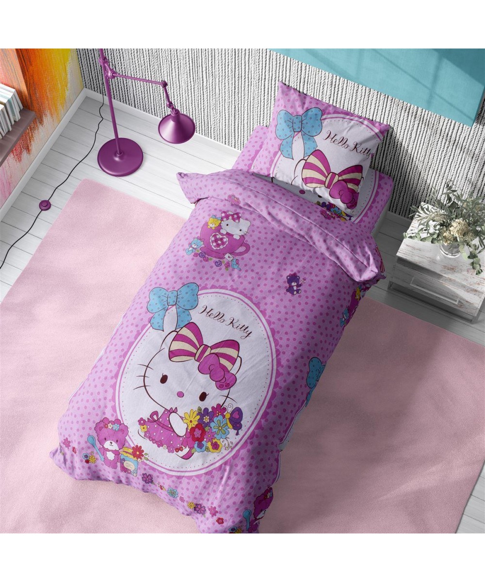 ΣΕΝΤΟΝΙΑ ΕΜΠΡΙΜΕ ΣΕΤ 3 τεμ kids H.Kitty 170 160Χ240 Pink Flannel Cotton 100% 