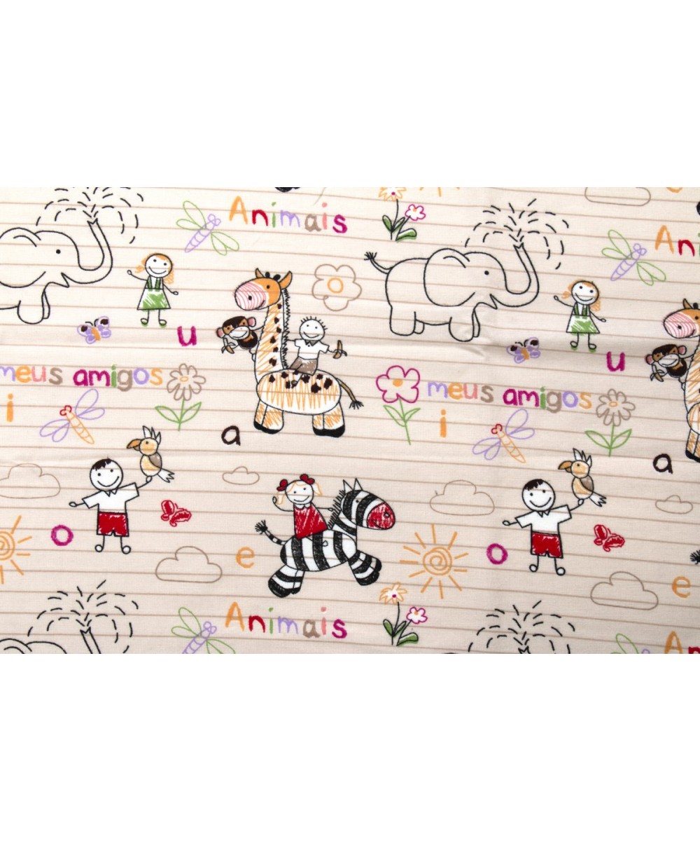 FLANNEL DIAPER bebe Africa 145 80X80 Beige Flannel Cotton 100%