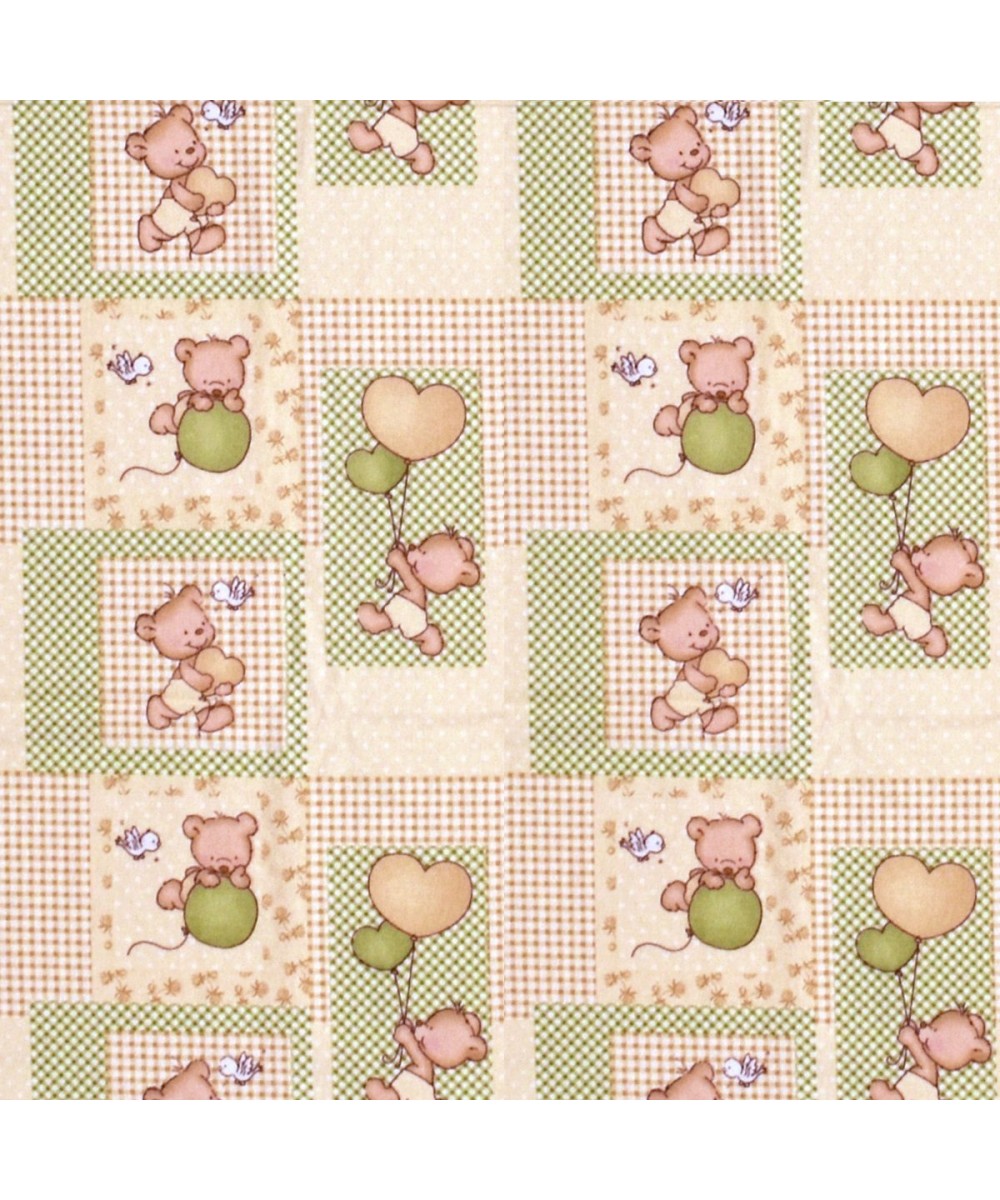 FLANNEL DIAPER bebe Baloon 76 80X80 Beige Flannel cotton 100%