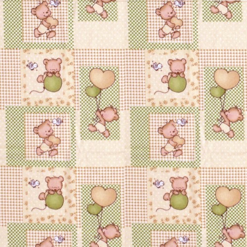 FLANNEL DIAPER bebe Baloon 76 80X80 Beige Flannel cotton 100% 