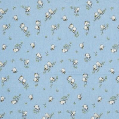 ΠΑΝΑ ΦΑΝΕΛΑ bebe Birds 14 80Χ80 Sky blue Flannel cotton 100% 