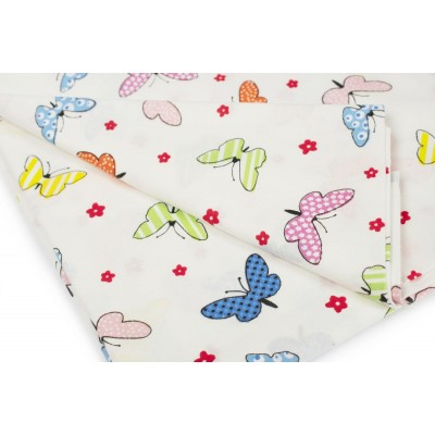 ΠΑΝΑ ΦΑΝΕΛΑ bebe Butterfly 49 80Χ80 Rotary Print Flannel cotton 100% 