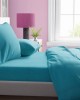 SHEET SET 4 pcs Solid 493 220X240 Turquoise Cotton 100%