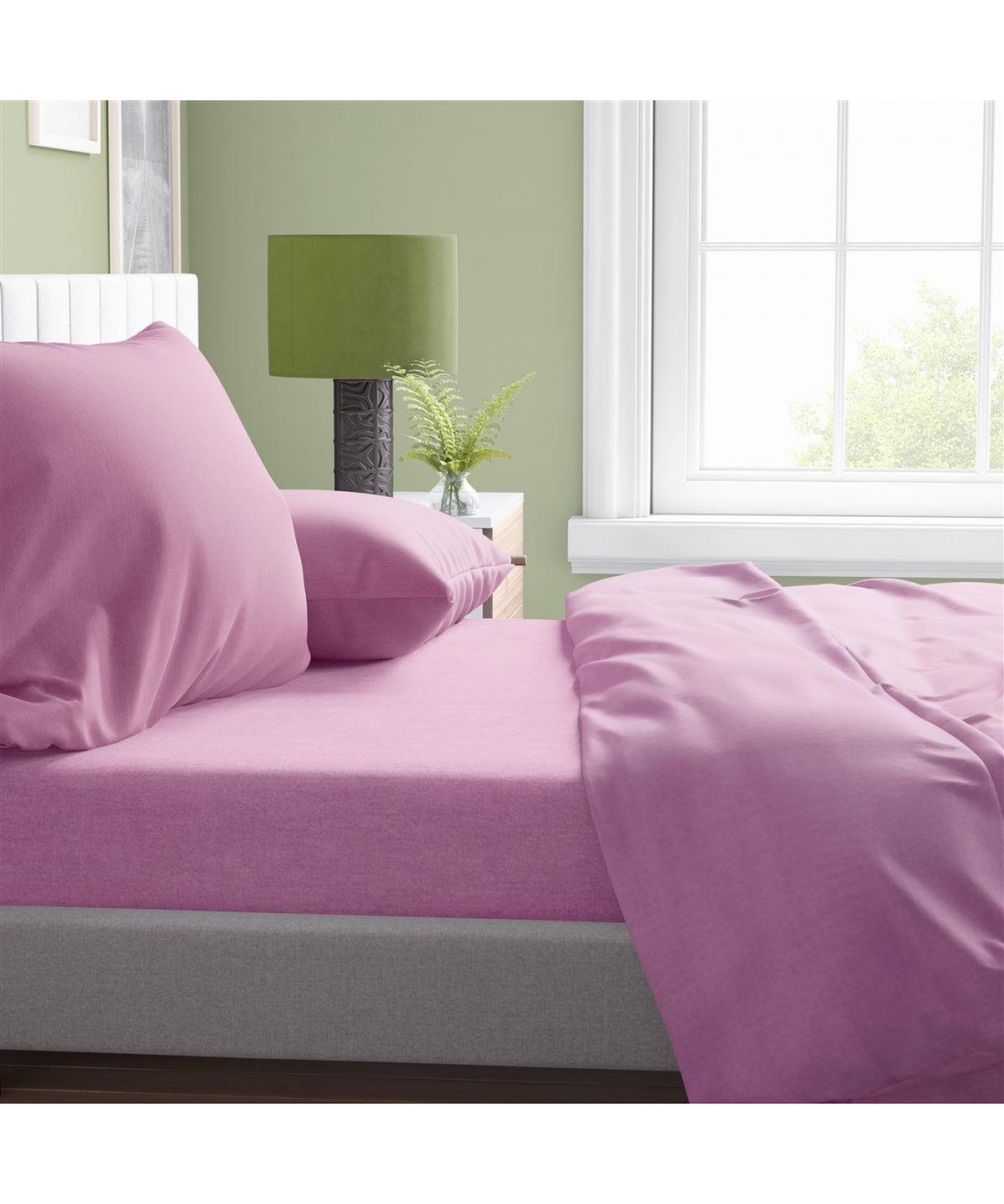 SHEET SET 4 pcs Solid 492 240X270 Lila Cotton 100%