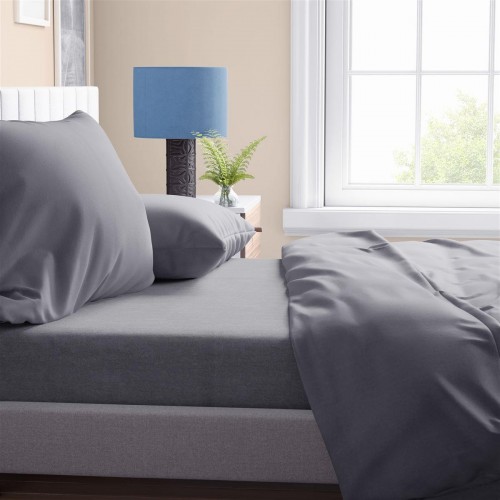 SHEET SET 4 pcs Solid 495 240X270 Dark gray Cotton 100% 