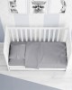 DUVET CASE bebe Solid 495 120X160 Dark gray Cotton 100%