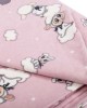 FLANNEL DIAPER bebe Lamb 05 80X80 Pink Flannel cotton 100%