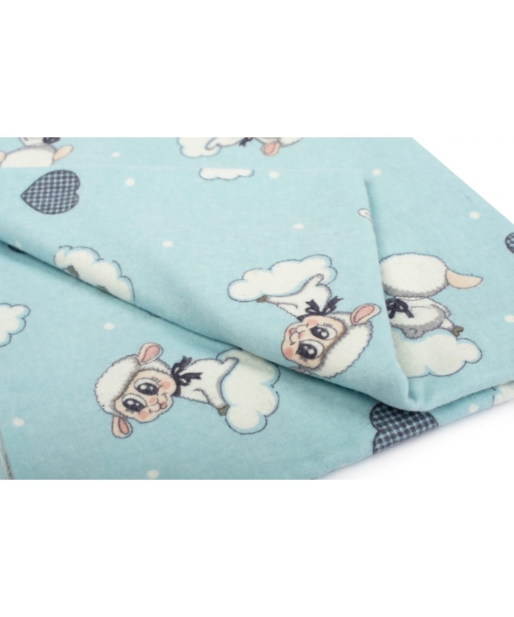 FLANNEL DIAPER bebe Lamb 06 80X80 Sky blue Flannel cotton 100%