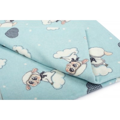 ΠΑΝΑ ΦΑΝΕΛΑ bebe Προβατάκι 06 80Χ80 Sky blue Flannel cotton 100% 